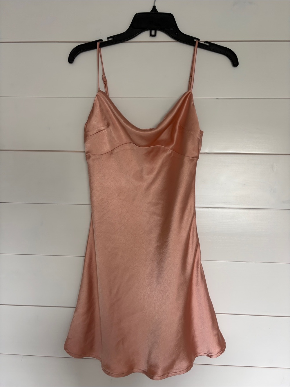 Princess Polly Rose Gold Satin Mini Slip Dress